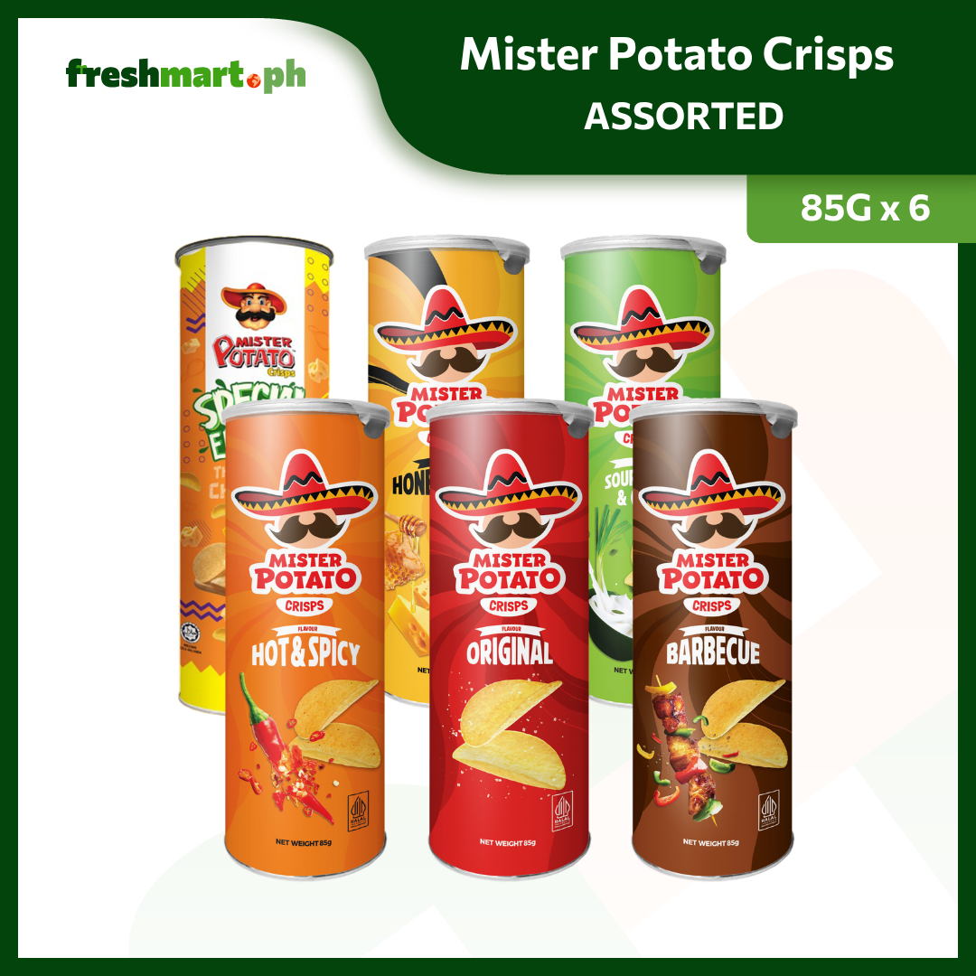 Mister Potato Crisps in 85g Cannister - Set of 6s