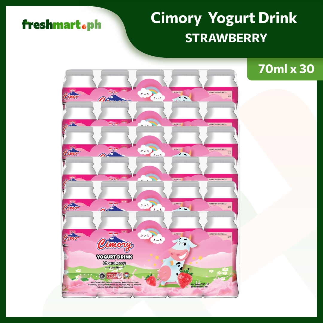 Cimory Dairy Yogurt Drink Strawberry - 70ml x 6 (30 pcs)