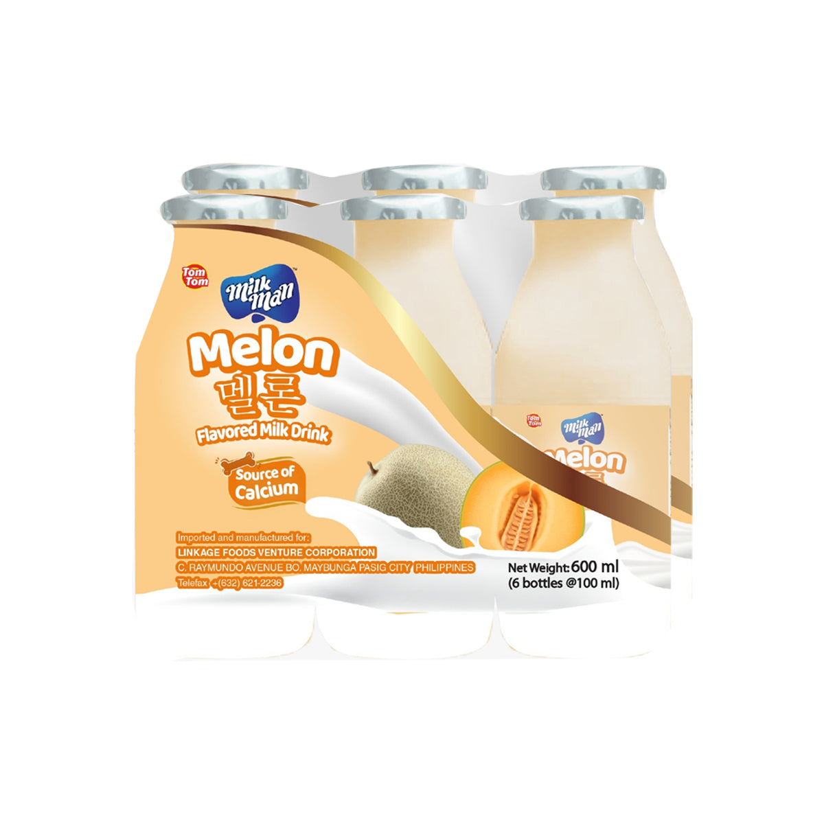 Milk man Yogurt Drink Melon Flavor 100ml x 6 Fresh Mart