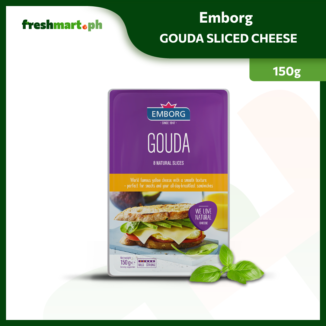 Emborg Natural Cheese Slices - Gouda 150g