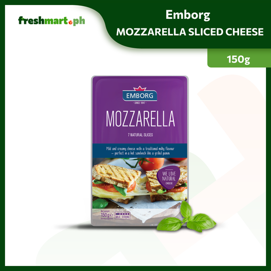 Emborg Mozzarella Sliced Cheese 150g