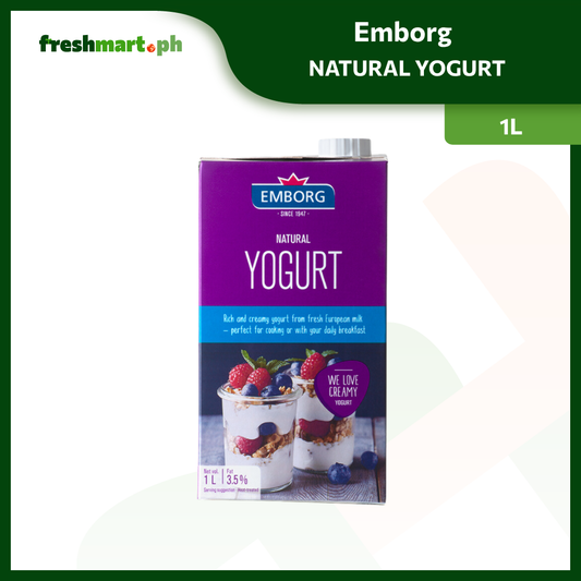 Emborg Natural Yogurt 1L