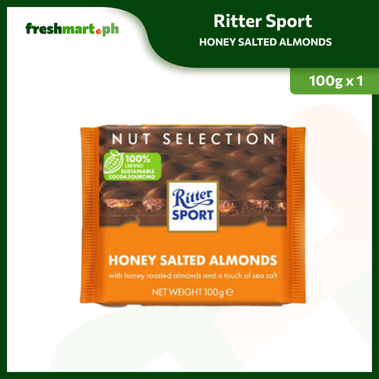 Ritter Sport Milk Chocolate Honey Sea-Salt Almonds 100g