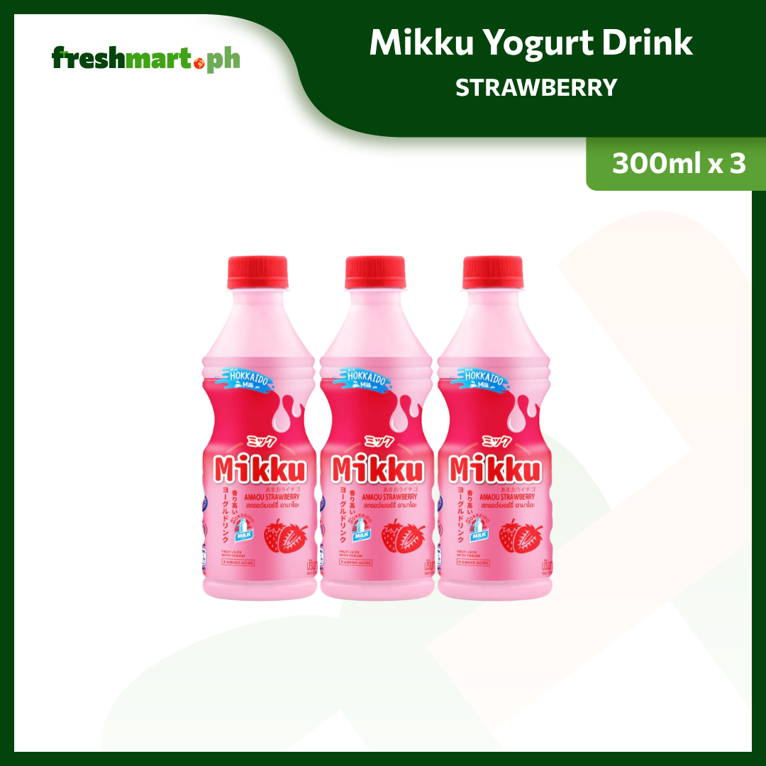 MIKKU Yogurt Drink Strawberry 300mL