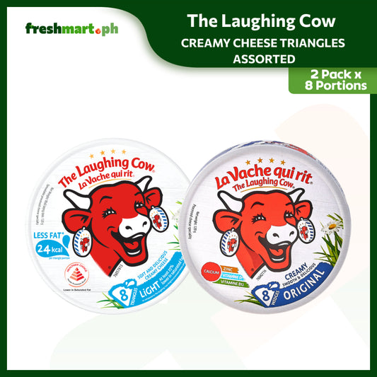 The Laughing Cow - Creamy Cheese Triangles - Pack of 2 x 8 Portions