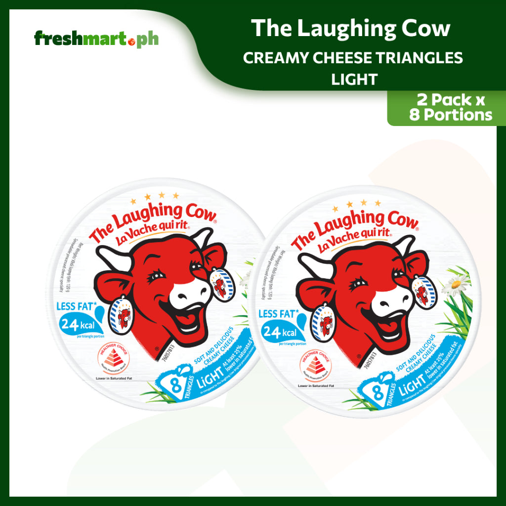 The Laughing Cow - Creamy Cheese Triangles - Pack of 2 x 8 Portions