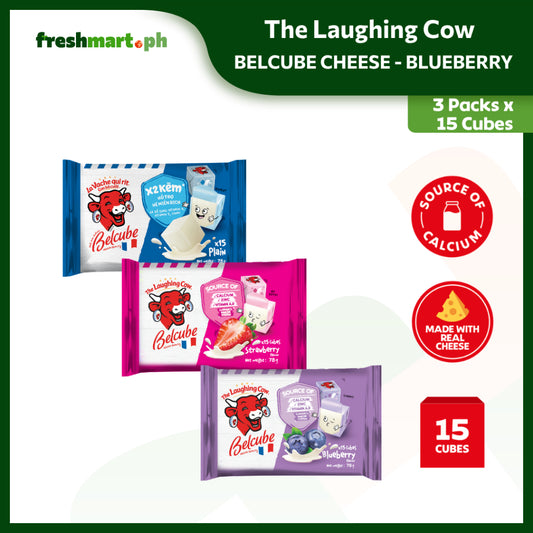 The Laughing Cow - BelCube Cheese - Pack of 3 x 15 Cubes (78g)