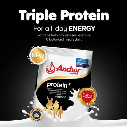 [NEW] ANCHOR PROTEIN Plus Milk Powder Plain (800G) – High Protein Milk Powder for the Family
