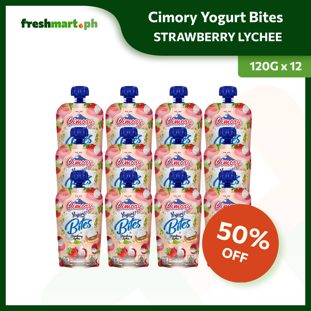 [50% OFF] Cimory Yogurt Squeeze Bites with Nata de Coco 120g - Pack of 12 (August 03, 2026)
