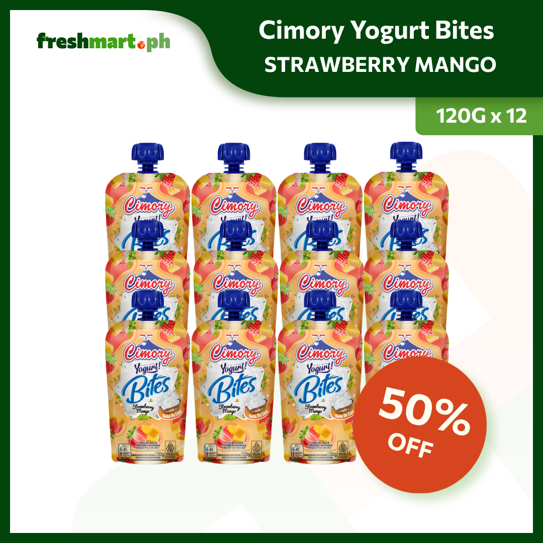 [50% OFF] Cimory Yogurt Squeeze Bites with Nata de Coco 120g - Pack of 12 (August 03, 2026)
