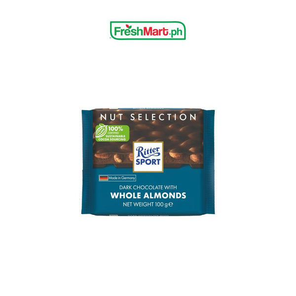 Ritter Sport Dark Chocolate with Whole Almonds 100g