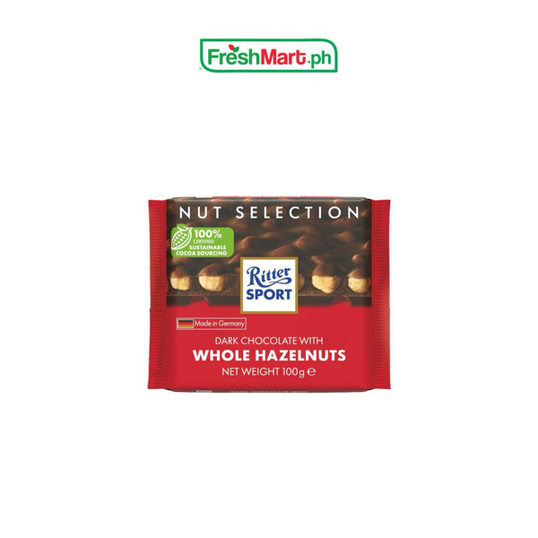 Ritter Sport Dark Chocolate with Whole Hazelnuts 100g