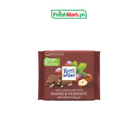 Ritter Sport Milk Chocolate with Raisins & Hazelnuts 100g.