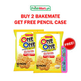 BUY 2 Get FREE PENCIL CASE - Bakemate One-One Japanese Rice Cracker Snacks 56g