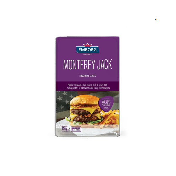 Emborg Monterey Jack Natural Sliced Cheese 150g