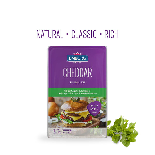 Emborg Cheddar Sliced 150g