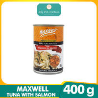 MAXWELL Canned Cat Food Tuna with Salmon in Broth 400g
