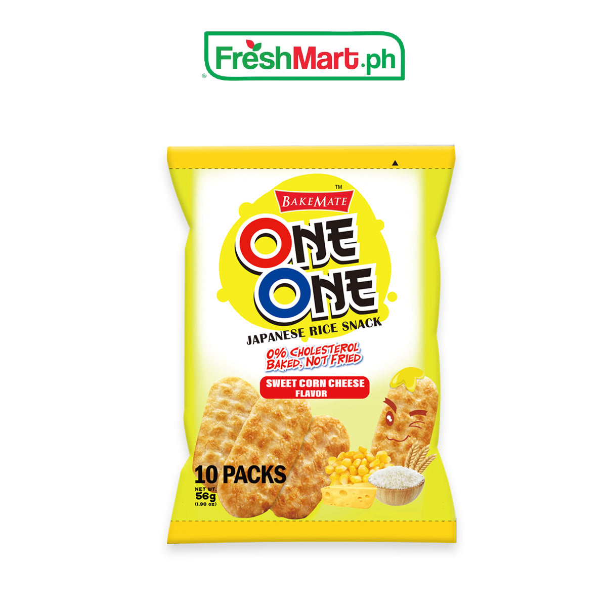 Bakemate One One Japanese Rice Cracker Snacks 56g – Fresh Mart