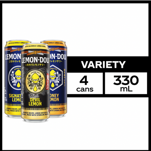Lemon Dou Variety Pack (330ml x 4 Pack) Alcoholic Beverage 3/6/9%