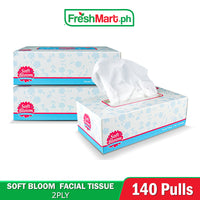 Soft Bloom Facial Tissue 2ply 140 pulls