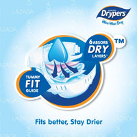 Drypers Wee Dry Diapers Mega Pack M x 74 with FREE MINI PACK
